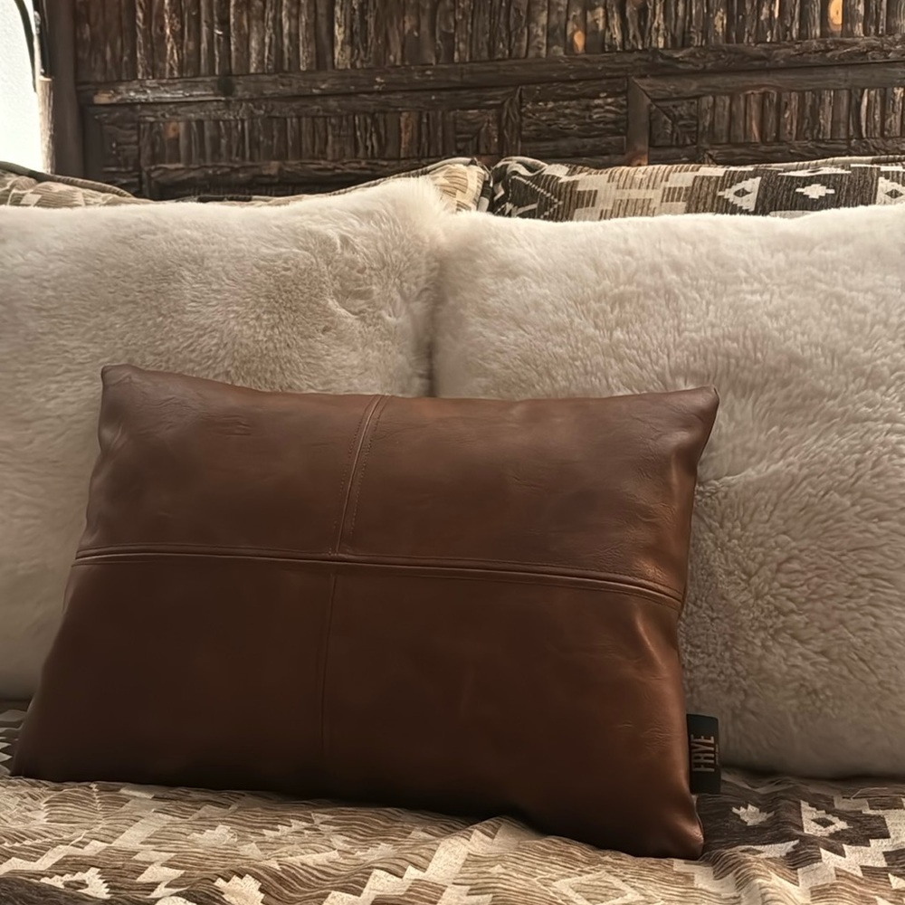 Frye pleather pillow